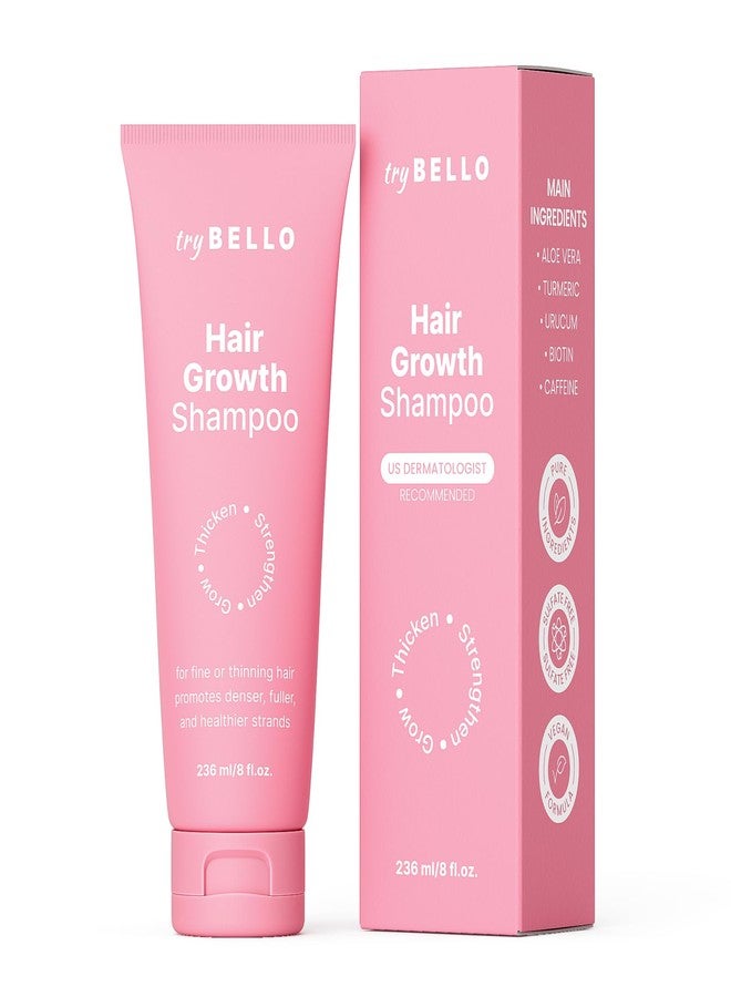 Trybello Hair Growth Shampoo | Natural Hair Thickening & Scalp Detox | Sulfate Free, Vegan, Anti-Hair Fall Formula | Caffeine, Aloe Vera, Turmeric, Urucum Extract | For All Hair Types - Image 1
